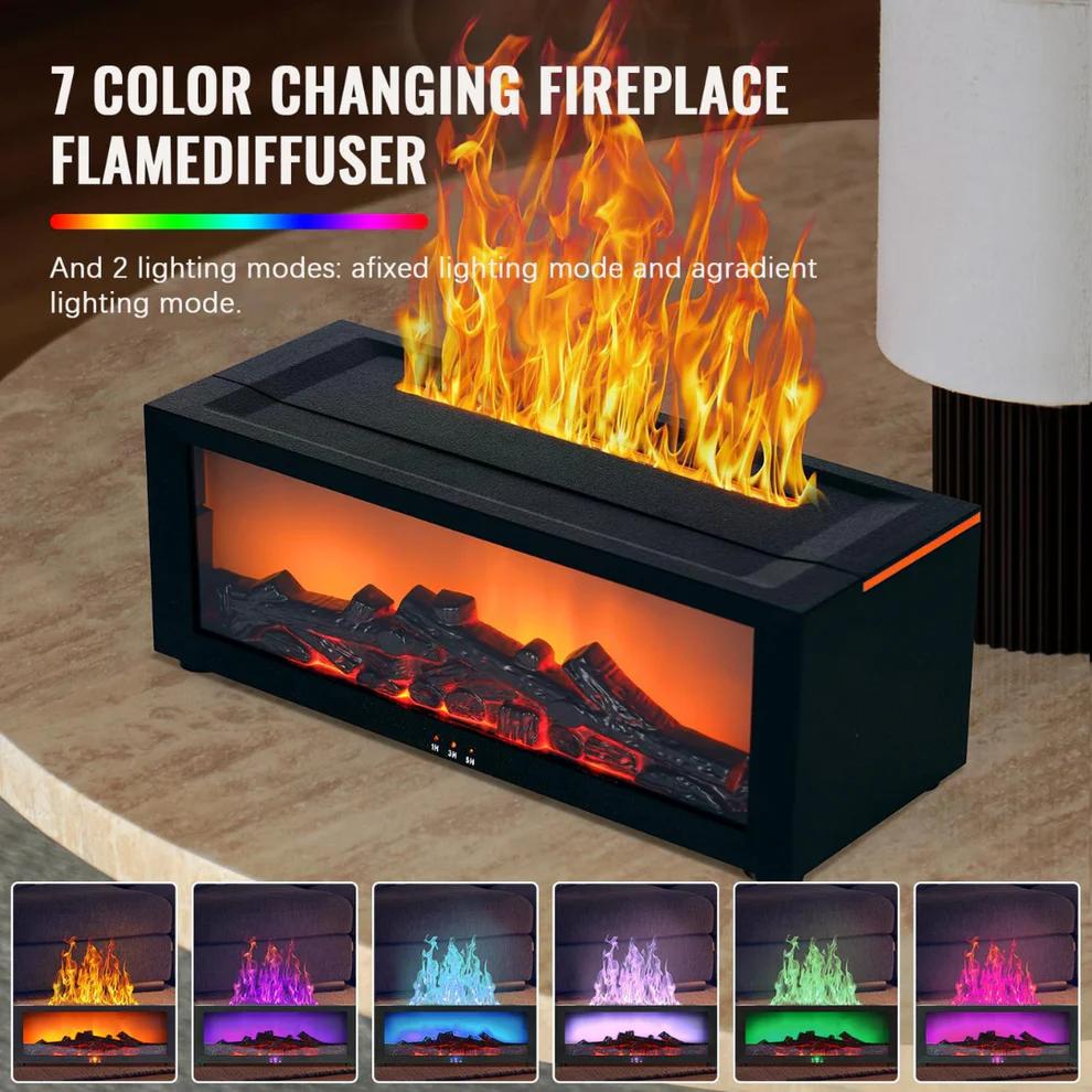 Humidificador de Aire Fireplace Negro